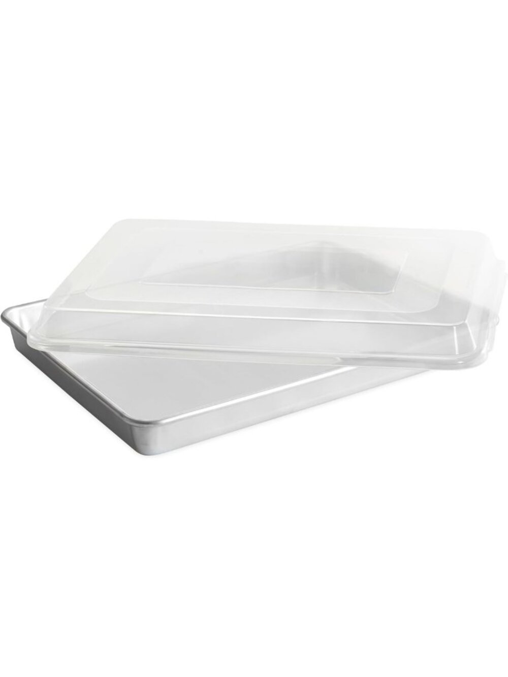 Extra Large High-Sided Baking Pan - 21.1"x15"x2" Natural Aluminum, Lid Included